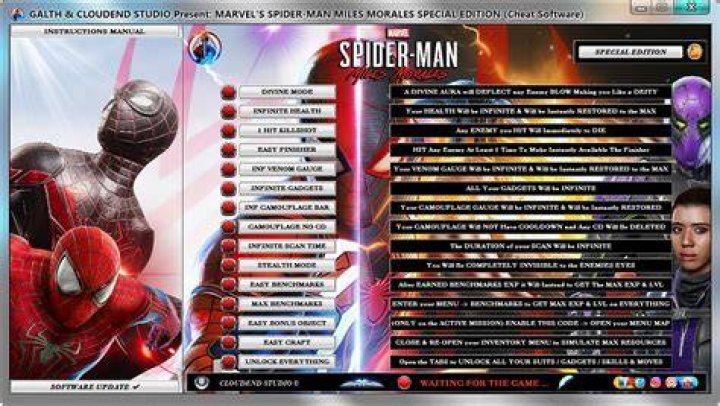 All Spider-Man Miles Morales Cheats List