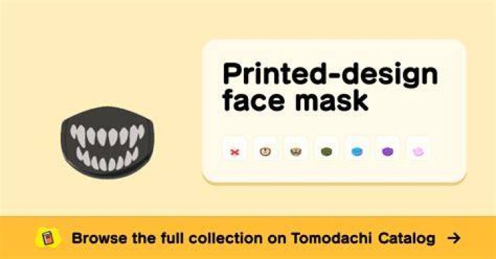 Animal Crossing face mask in-game