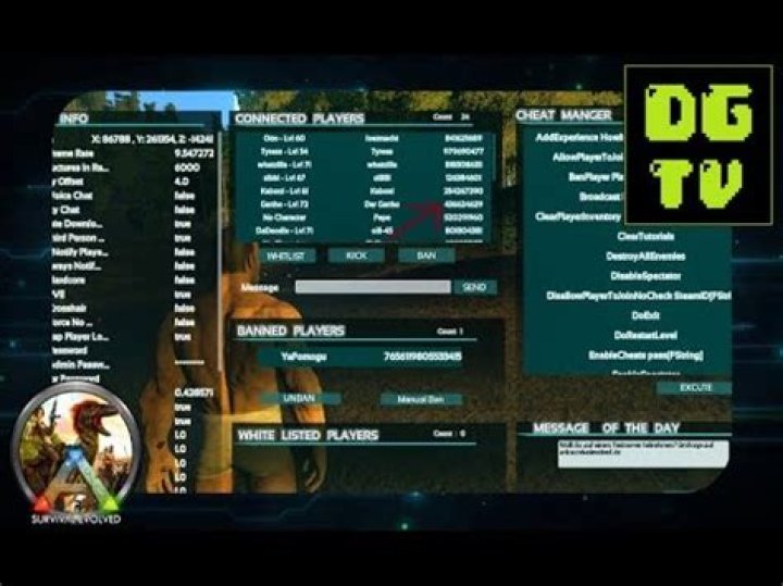 ARK: Survival Evolved - All Console Cheats