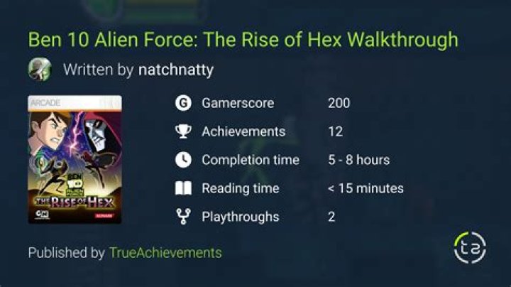 Ben 10: Alien Force: The Rise of Hex News, Guides, Walkthrough, Screenshots, and Reviews