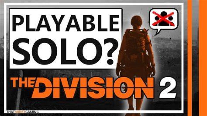 Can you play The Division 2 solo?