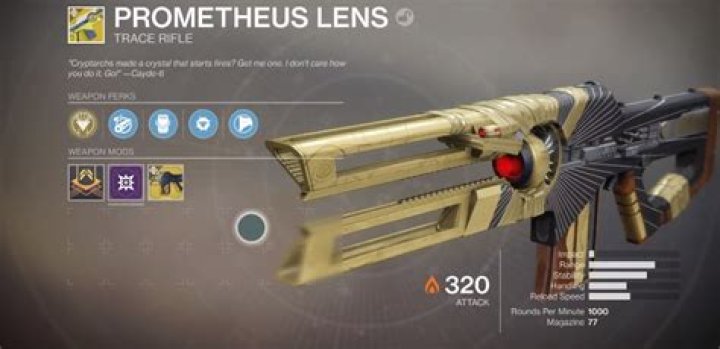 Destiny 2 Prometheus Lens Exotic Trance Rifle