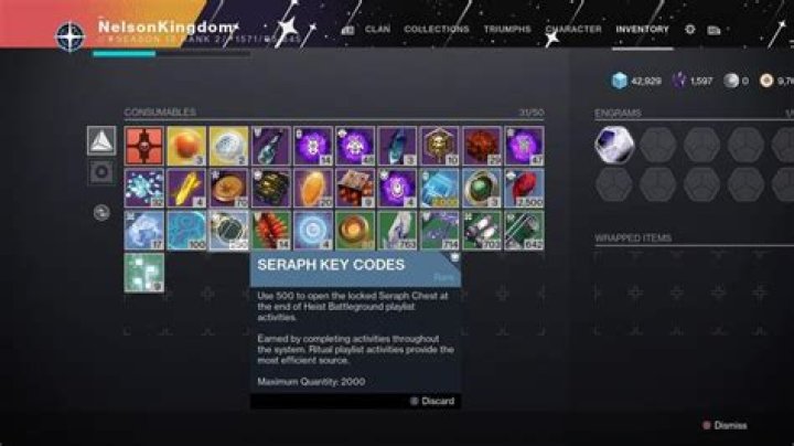 Destiny 2 Season of the Seraph: How to Check How Many Seraph Key Codes You Have