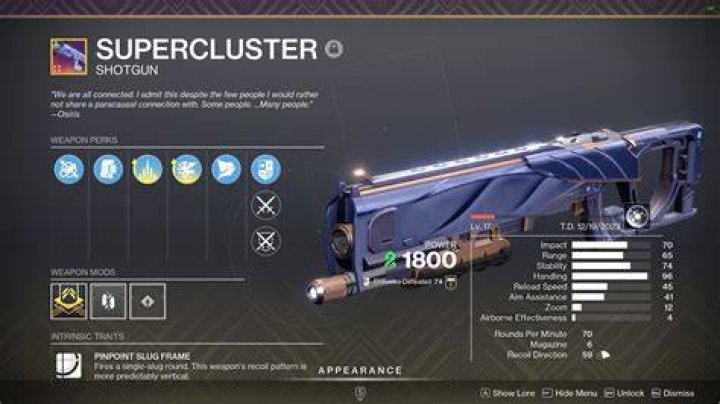 Destiny 2 Supercluster God Roll: Best PVE and PVP Perks