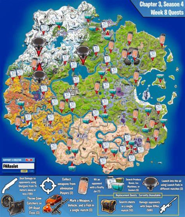 Fortnite Chapter 3 Season 4 Week 8 Weekly Challenges and Quests
