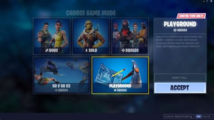 Fortnite Playground Mode status