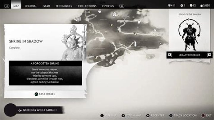 Ghost of Tsushima Shrine in Shadow Location Shadow of the Colossus armor