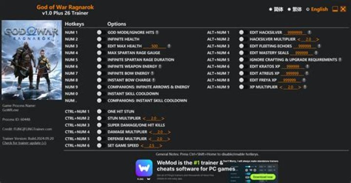 Gods War Online PC Cheats