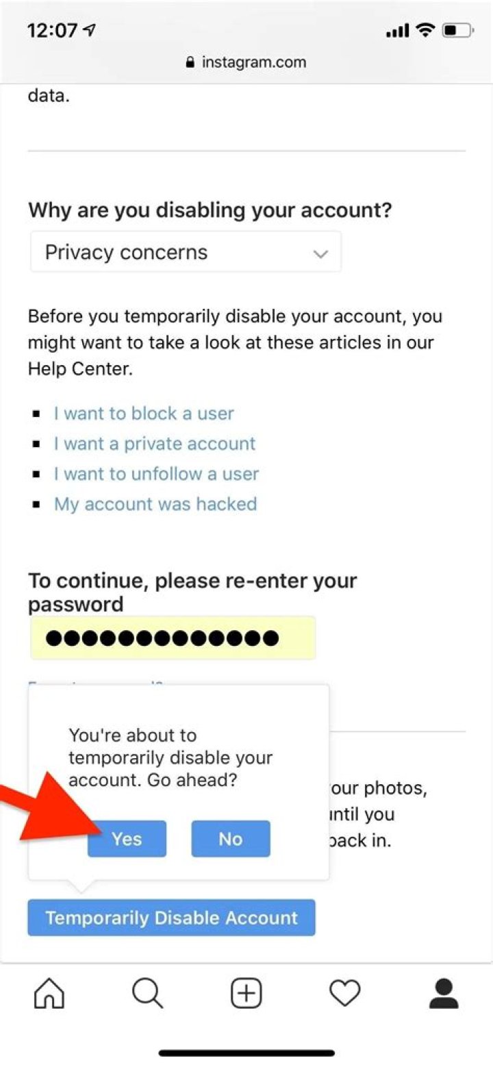How to temporarily disable your Snapchat account