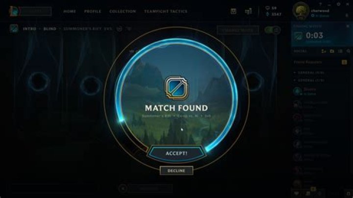 League of Legends Find Match Error