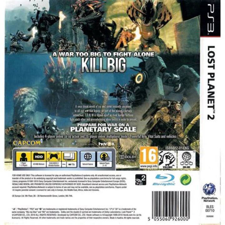 Lost Planet 2 PS3 Cheats