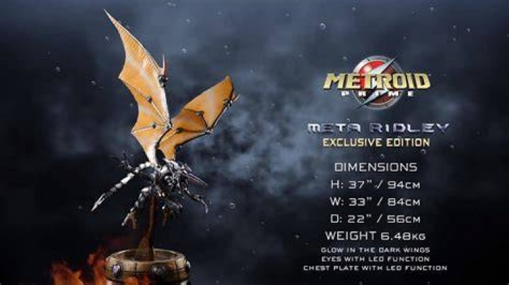 Metroid Prime Meta Ridley statue is an absolute unit, too big for Smash Bros