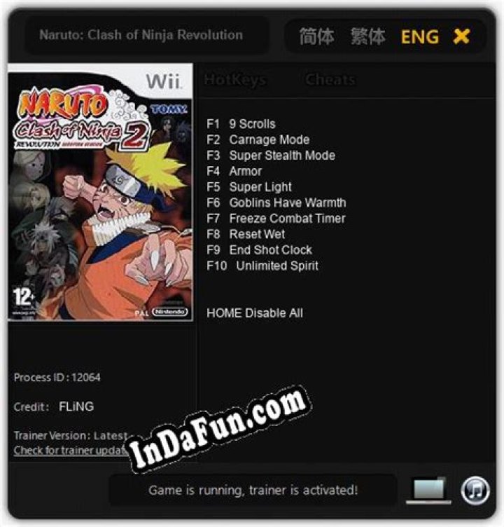 Naruto: Clash of Ninja Revolution 2 Wii Cheats