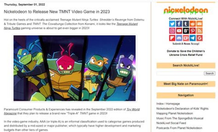New TMNT Game Set to Release in 2023