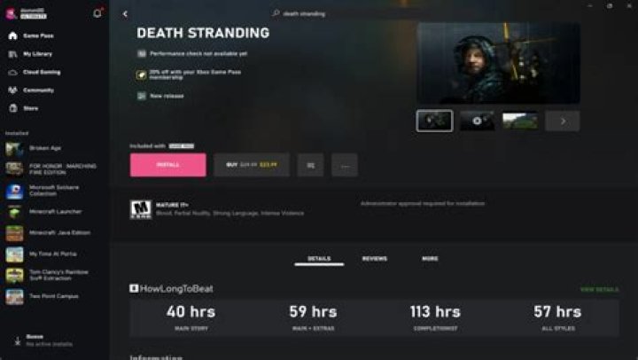 PC Game Pass HowLongToBeat Feature Added in Xbox App Update