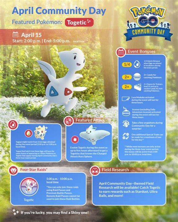 Pokemon Go Community Day April 2019 | Start time, featured Pokemon, exclusive moves