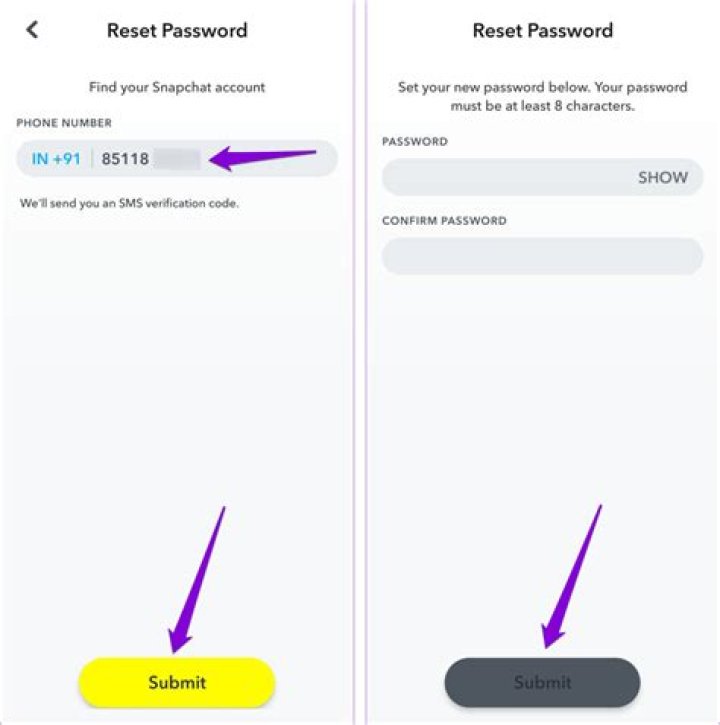 Snapchat password requirements