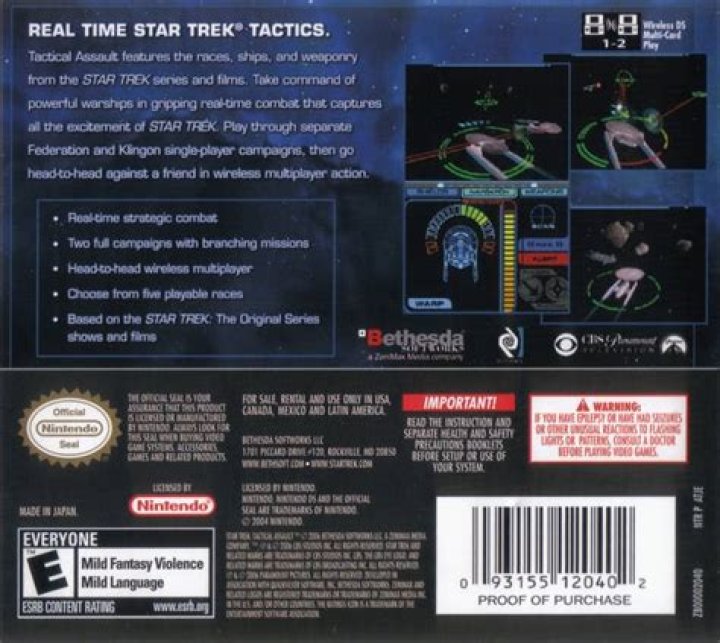 Star Trek: Tactical Assault DS Cheats