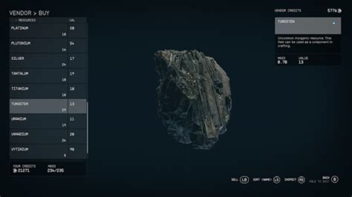Starfield Tungsten Locations: Best Planets & Vendor Locations for Tungsten