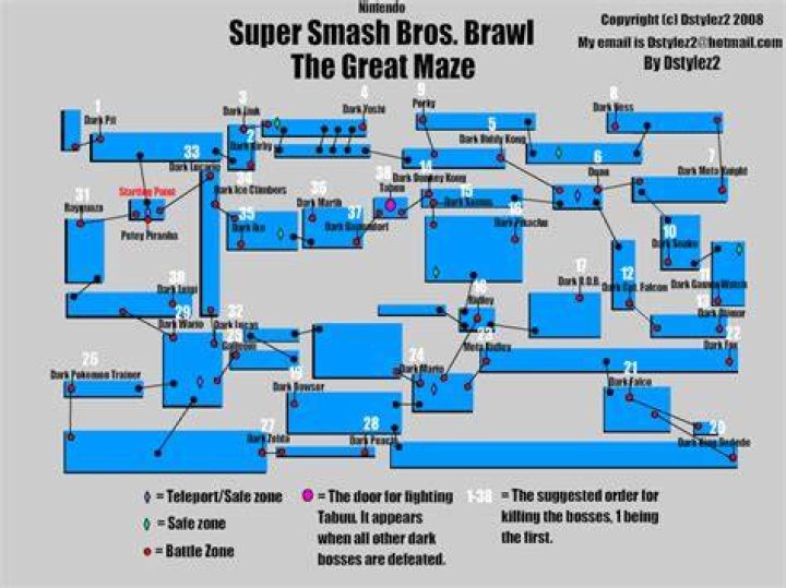 Super Smash Bros. Brawl Subspace Maze Map (GIF)