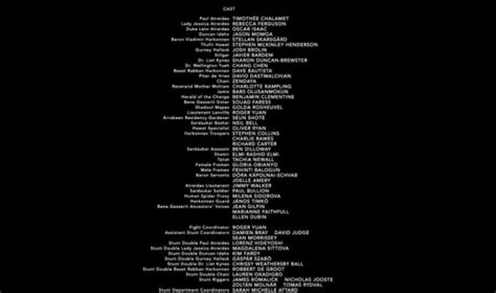 What is after the credits?